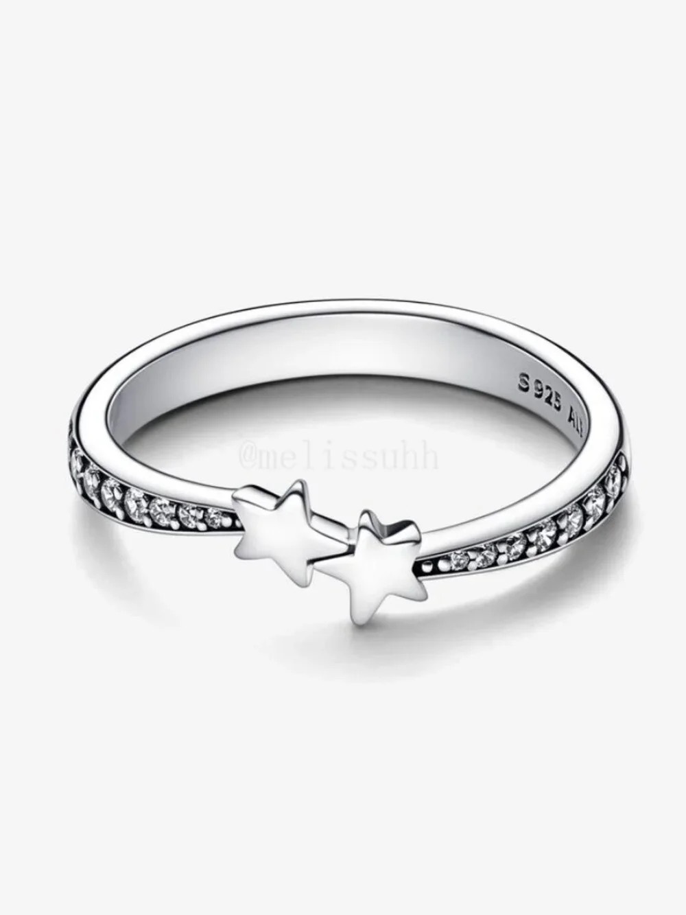 Pandora Silver Star Pavé Ring - Silver